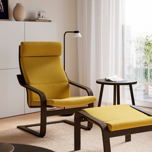 POÄNG, armchair and footstool, 296.256.91