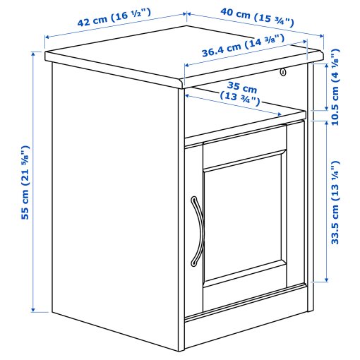 SONGESAND, bedside table, 303.674.41