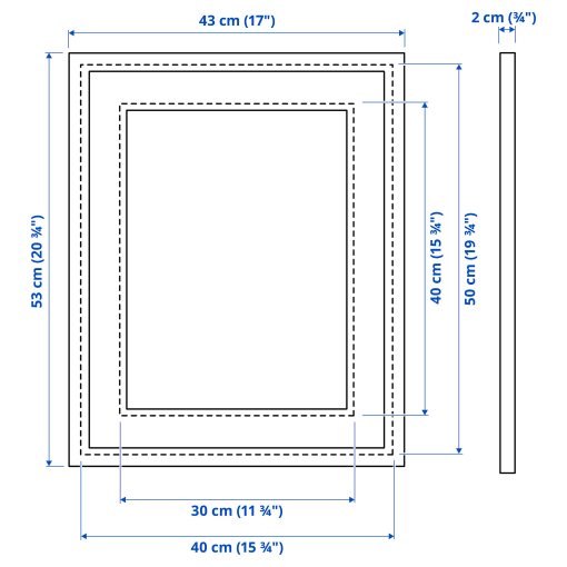 SILVERHÖJDEN, frame, 40x50 cm, 303.704.05