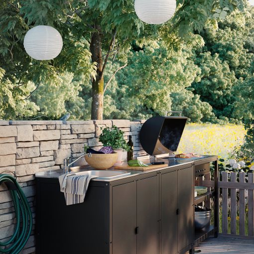 GRILLSKÄR, ψησταριά για κάρβουνα με ντουλάπι εξωτερικού χώρου, 86x61 cm, 304.714.47