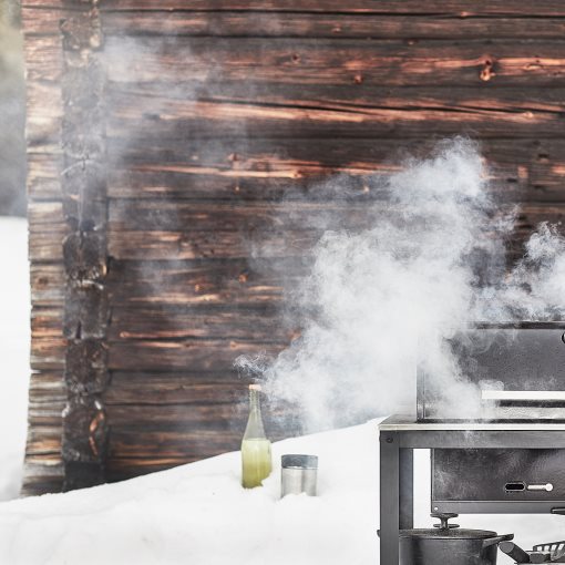 GRILLSKÄR, charcoal barbecue with cabinet outdoor, 86x61 cm, 304.714.47