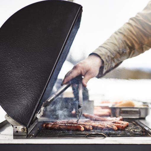 GRILLSKÄR, charcoal barbecue with cabinet outdoor, 86x61 cm, 304.714.47