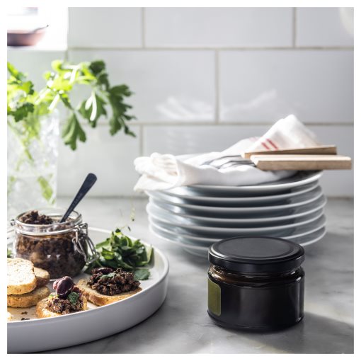 PRAKTRÖNN, scented candle in glass with lid/Spring herbs, 20 hr, 305.388.72