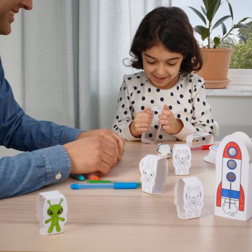 AFTONSPARV, 15-piece cardboard template set/space, 305.566.15