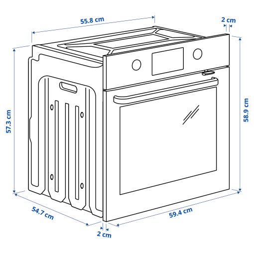 FORNEBY, φούρνος με αερόθερμο και άμεσο ατμό/IKEA 500, 305.577.90