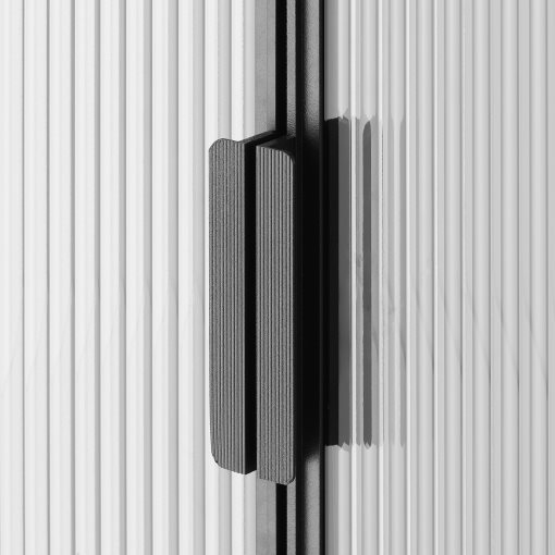 MOSSJÖN, glass-door cabinet with 2 doors, 60x34x146 cm, 305.643.33