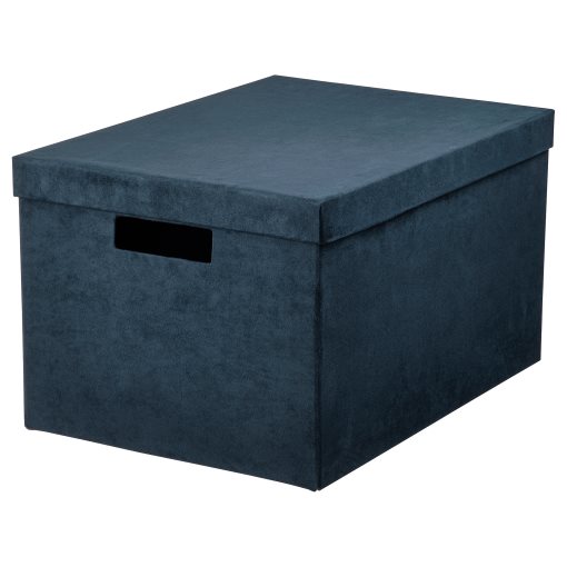 GJÄTTA, storage box with lid/velvet, 25x35x20 cm, 305.704.47