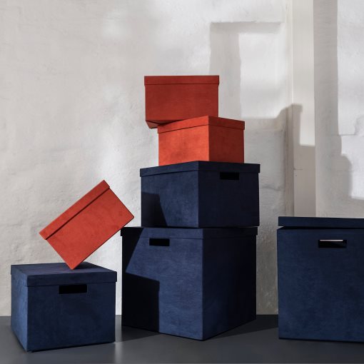 GJÄTTA, storage box with lid/velvet, 25x35x20 cm, 305.704.47