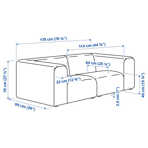 STOCKHOLM 2025, διθέσιος καναπές, 305.861.08