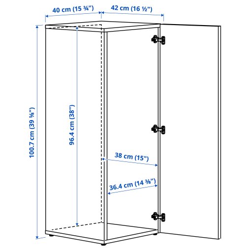 LASTARE, frame with door, 40x42x100 cm, 305.964.66