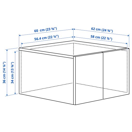 μονάδα επέκτασης ύψους με πόρτες, 60x62x36 cm, 305.964.85
