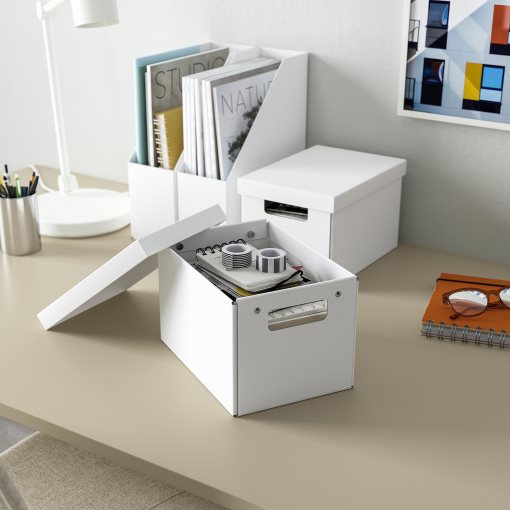 FJÄDERHARV, storage box with lid, 18x25x16 cm, 305.968.95