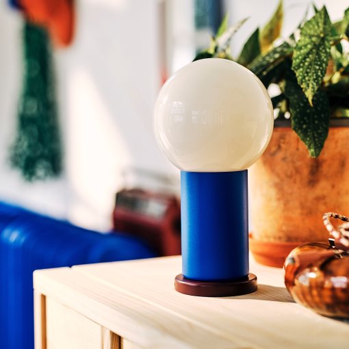 IKEA PS 2026, portable lamp with built-in LED light source, battery-operated/dimmable, 22 cm, 306.135.69