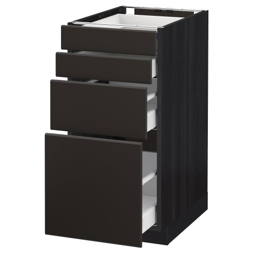METOD/MAXIMERA, base cabinet 4 fronts/4 drawers, 392.129.11