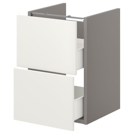 ENHET, base cabinet for washbasin with 2 drawers, 393.210.43