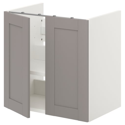 ENHET, base cabinet for washbasin with shelves/doors, 393.224.34