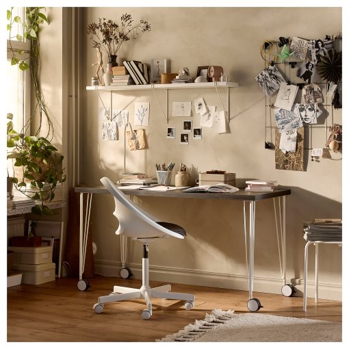 LAGKAPTEN/KRILLE, γραφείο, 140x60 cm, 394.174.89