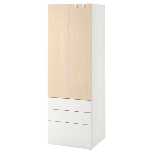 SMASTAD/PLATSA, wardrobe with 3 drawers, 60x57x181 cm, 394.308.53