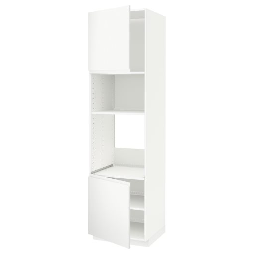 METOD, high cabinet for oven/microwave with 2 doors/shelves, 60x60x220 cm, 394.602.70