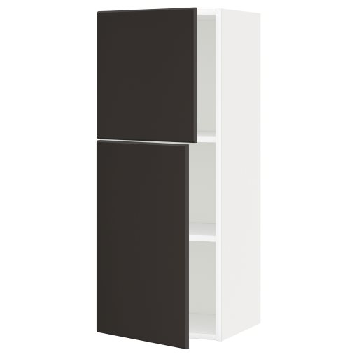 METOD, wall cabinet with shelves/2 doors, 40x100 cm, 394.684.26