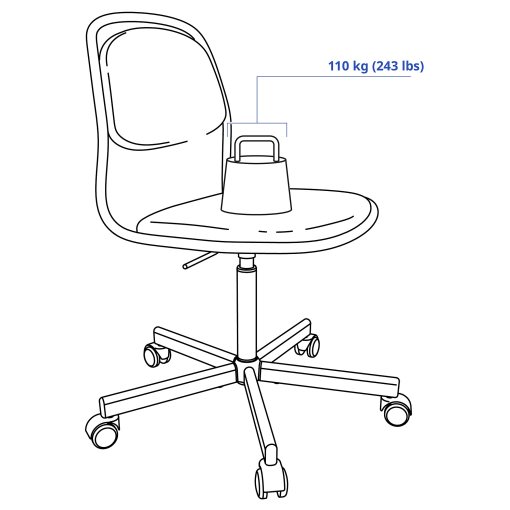 ÖRFJÄLL, swivel chair, 395.010.96