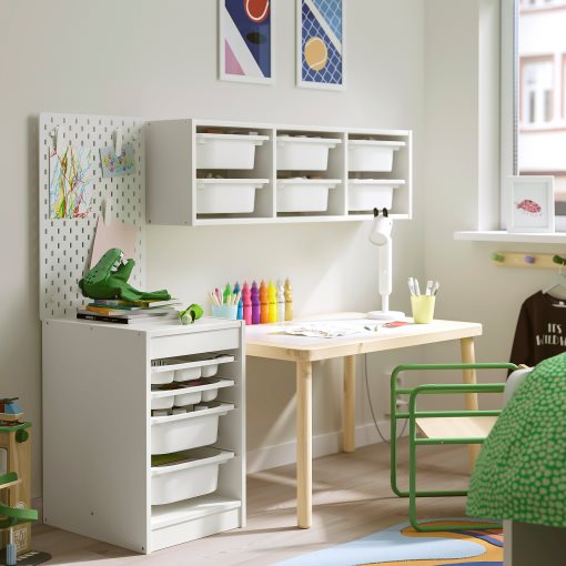 TROFAST, σύνθεση αποθήκευσης με κουτιά/δίσκους, 34x44x56 cm, 395.732.48