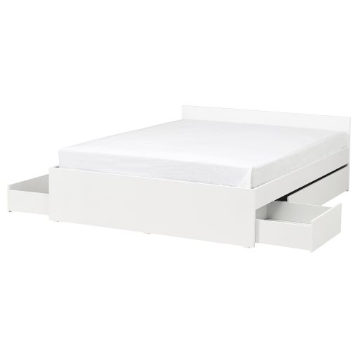 VIHALS, bed frame with 4 storage boxes, 160x200 cm, 395.819.98