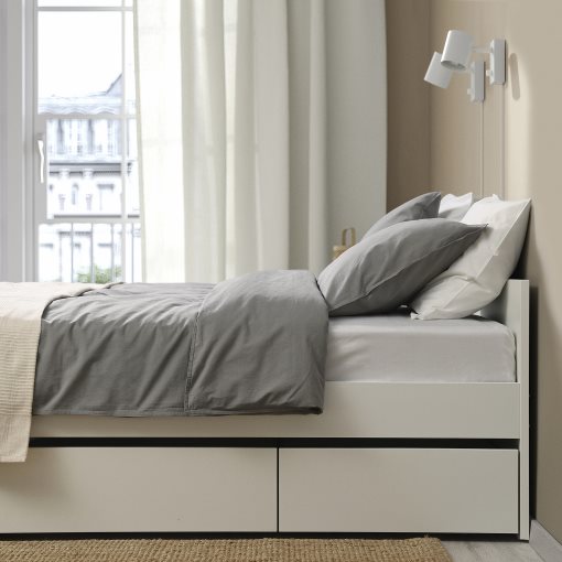 VIHALS, bed frame with 4 storage boxes, 160x200 cm, 395.819.98