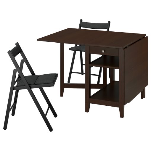 NÄSINGE/FRÖSVI, πτυσσόμενο τραπέζι και 2 καρέκλες, 48/104/159x85 cm, 395.970.94
