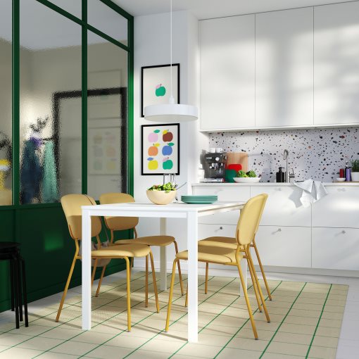 VIHALS, τραπέζι και 4 καρέκλες, 125x74 cm, 396.067.86