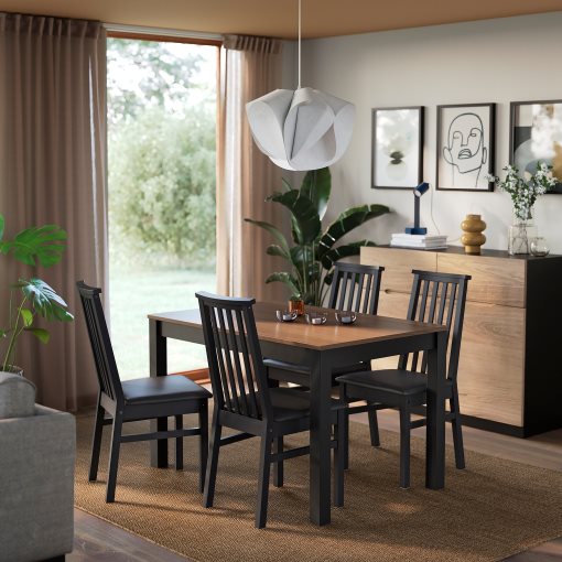 ÅLHULT / ÅLHULT, τραπέζι και 4 καρέκλες, 120x80 cm, 396.100.76