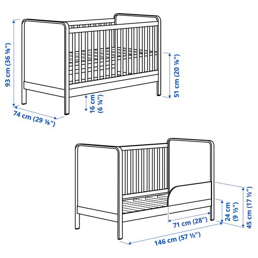 ALSKVARD, κούνια, 70x140 cm, 404.667.04