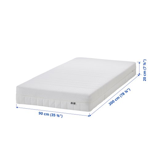 ÅKREHAMN, foam mattress medium firm, 90x200 cm, 404.816.72