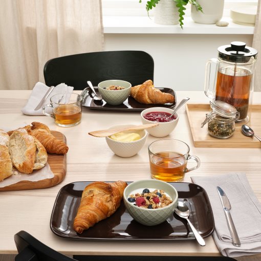 FÄRGKLAR, πιάτο/γυαλιστερό, 4 τεμ. 30x18 cm, 404.854.44