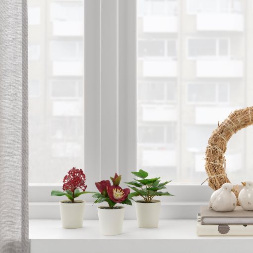 FEJKA, τεχνητό φυτό με κασπό/εσωτερικού/εξωτερικού χώρου , σετ 3 τεμ. 6 cm, 404.966.40