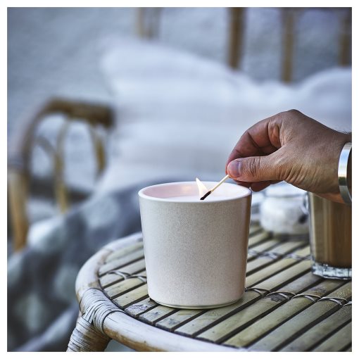 JÄMLIK, αρωματικό κερί σε κεραμικό βάζο/βανίλια, 50 ώρες, 405.021.94