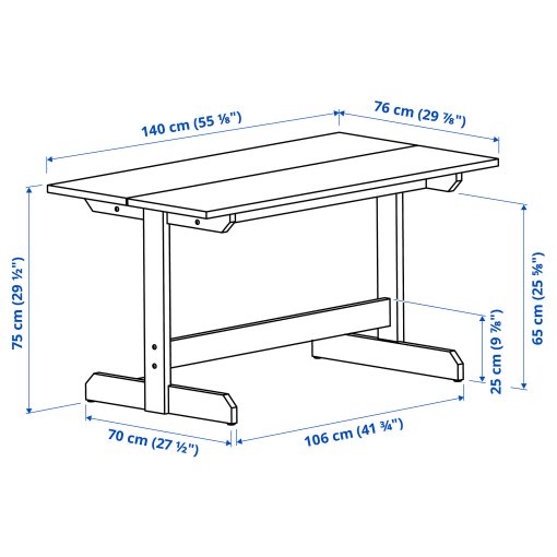 NACKANÄS, table, 140x76 cm, 405.110.56