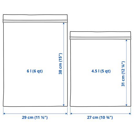 ISTAD, resealable bag patterned, 30 pack, 405.256.85
