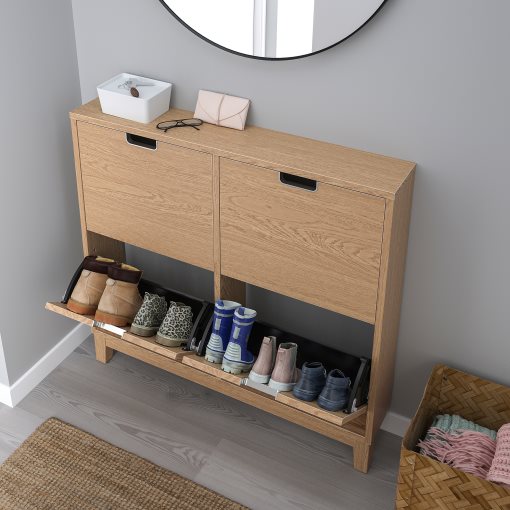STÄLL, shoe cabinet with 4 compartments, 96x17x90 cm, 405.302.29
