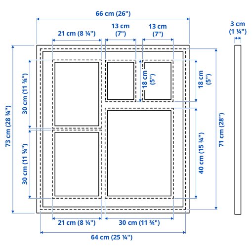 RODALM, frame for 5 pictures, 64x71 cm, 405.537.15