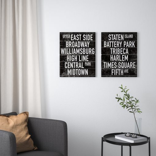 PJÄTTERYD, picture/NYC travels/set of 2, 40x50 cm, 405.712.91