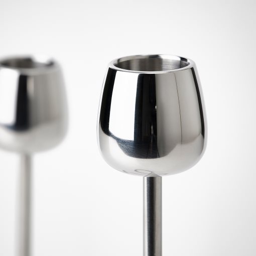 SILVERPARON, candlestick for 2 candles, 20 cm, 405.749.87