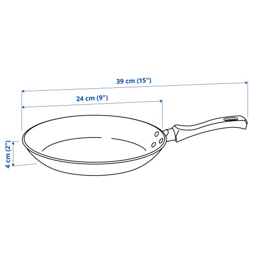 TAGGHAJ, frying pan with non-stick coating, 24 cm, 405.811.53