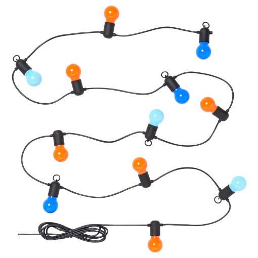 SOLVINDEN, chain with built in LED light source/12 bulbs/outdoor, 405.931.70