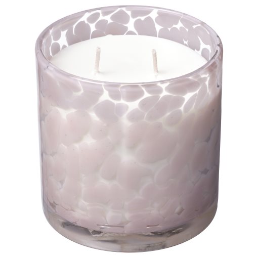 LUGNARE, scented candle in glass/2 wicks/Jasmine, 50 hr, 405.943.44