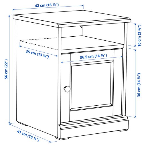 FÅGELFJÄLLET, bedside table, 42x41x56 cm, 405.986.05