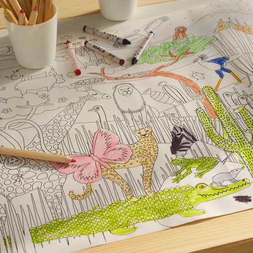 SANDLÖPARE, colouring paper roll/Savannah, 10 m, 406.042.63