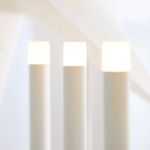 STRÅLA, candelabra with built in LED light source, candle-shaped battery-operated, 406.066.48