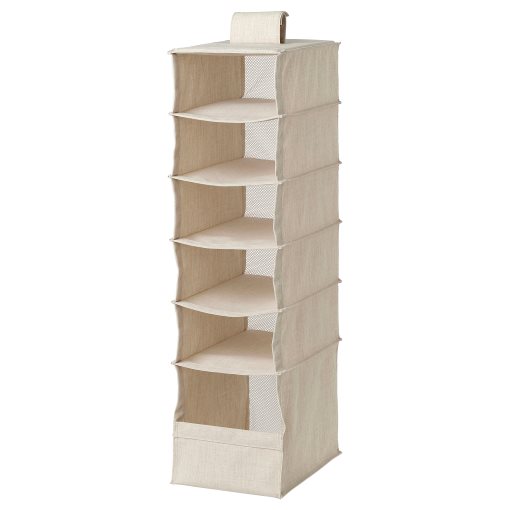 PURRPINGLA, hanging storage with 6 compartments, 22x34x80 cm, 406.122.63
