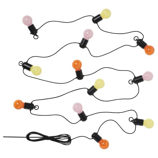 SOLVINDEN 2026, lighting chain with built-in LED light source/12 bulbs, οutdoor, 406.155.15